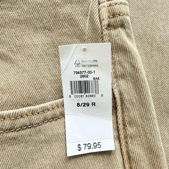 Gap Cheeky Straight High Rise Jeans Tan Button Fly Size 8/29 R cd91 - Picture 4 of 5